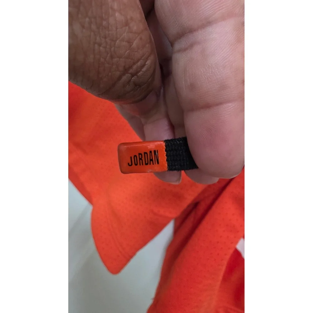 Jordan Flight Club Mesh Basketball Shorts Mens Medium Orange Jumpman Graphic